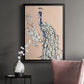 Peacock in Gold IV - Modern Framed Canvas Print