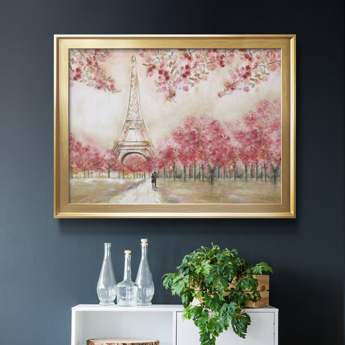 Spring In Paris - Modern Framed Canvas Print