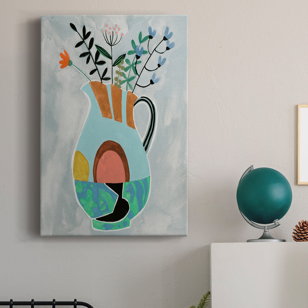 Collage Vase III Premium Gallery Wrapped Canvas - Ready to Hang