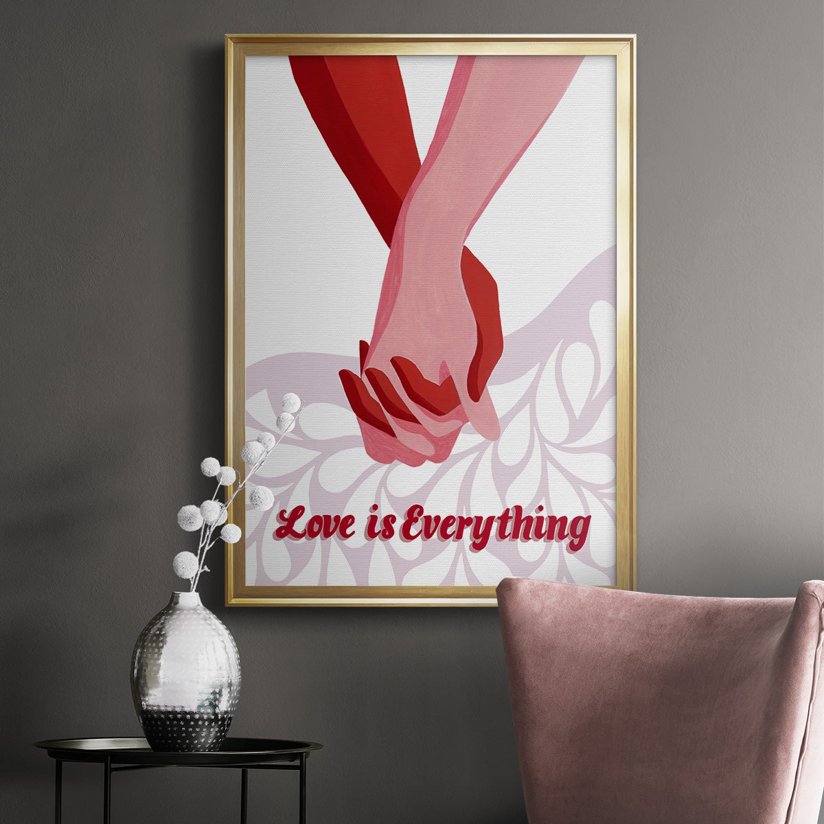 Groovy Love I - Modern Framed Canvas Print