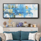 Metro Blue - Floater Framed Canvas Print