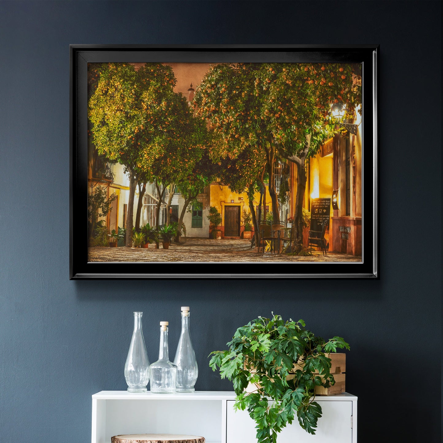 Night in Sevilla - Modern Framed Canvas Print
