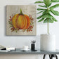 Fall Pumpkin with Leaves-Premium Gallery Wrapped Canvas - Ready to Hang