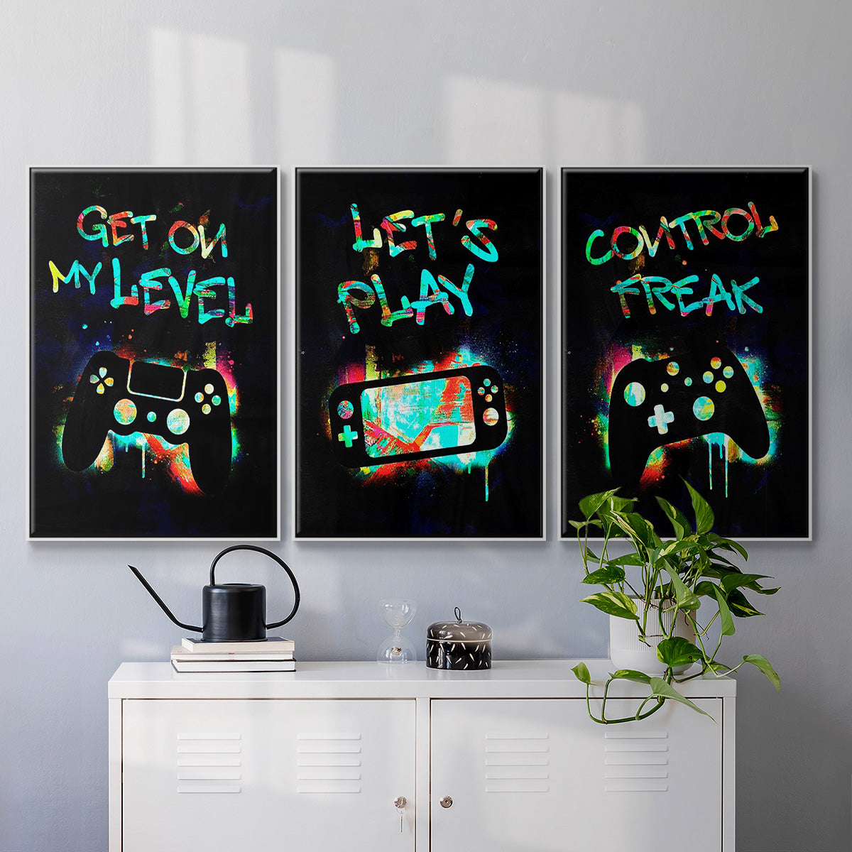 Gamer Tag I - Floater Framed Canvas Set