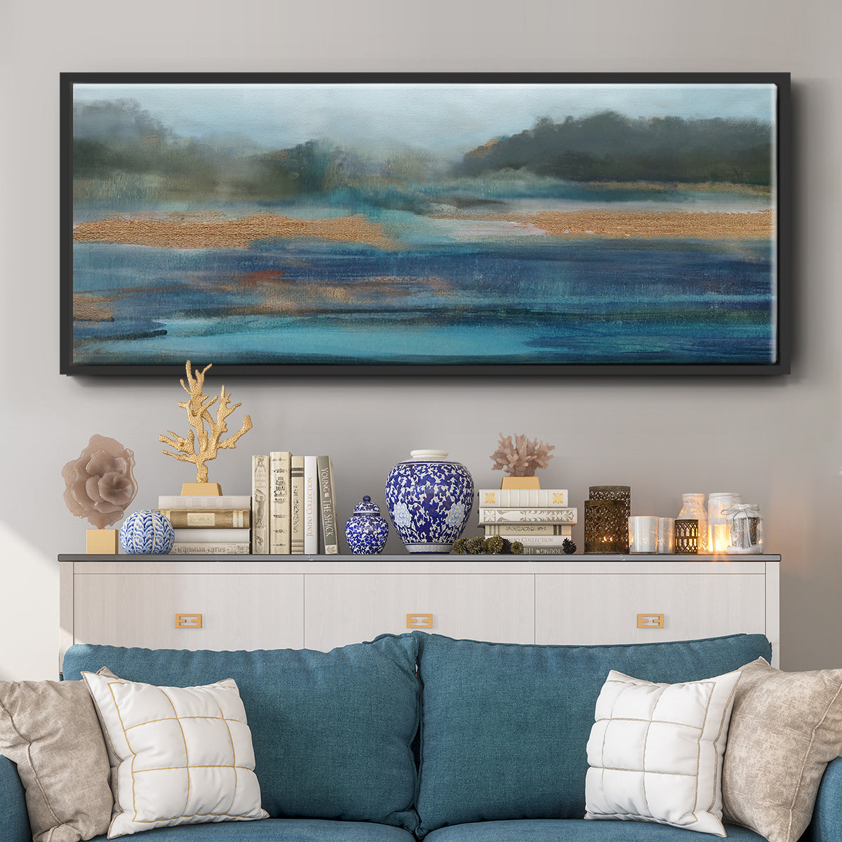 Cold Spring - Floater Framed Canvas Print