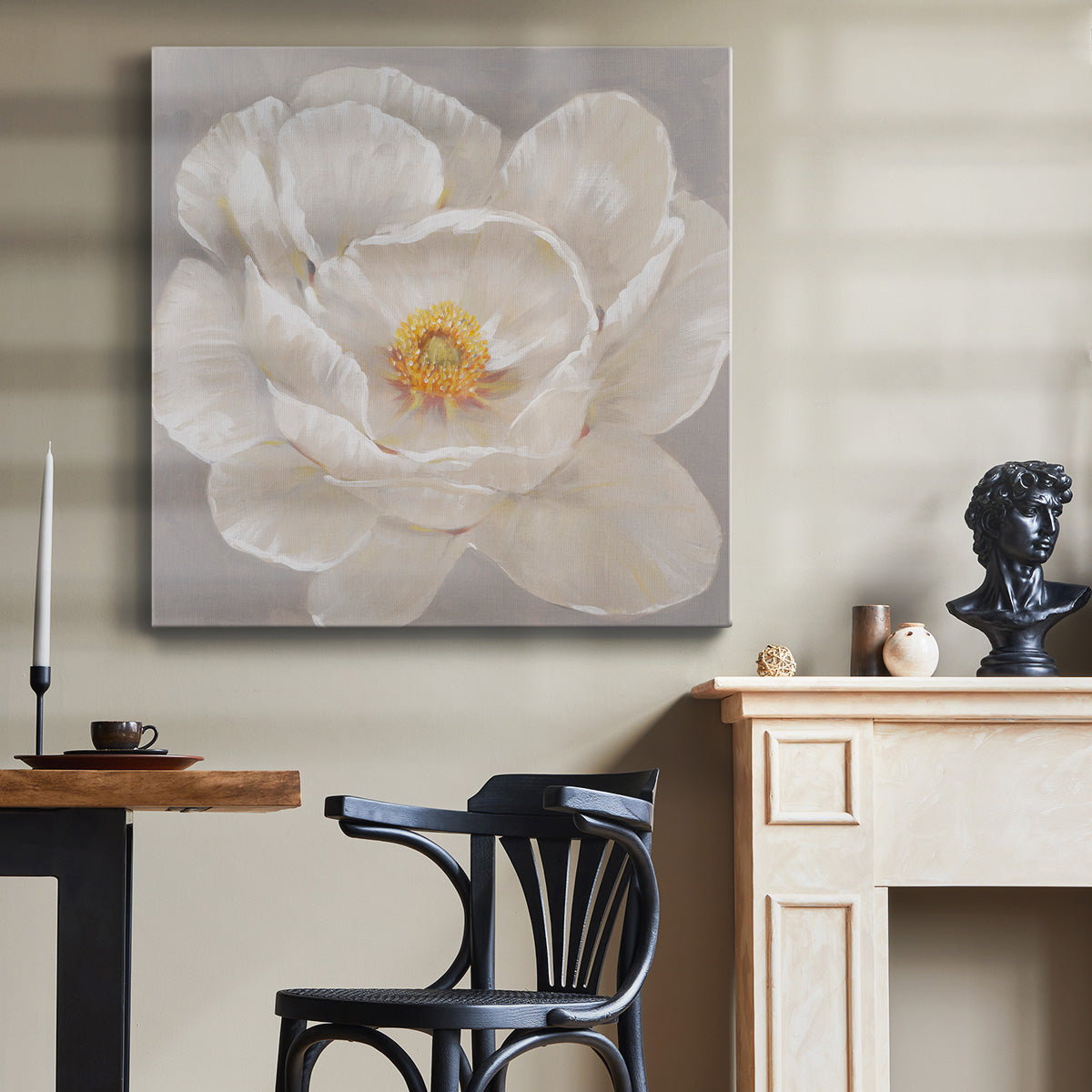 White Peony II-Premium Gallery Wrapped Canvas - Ready to Hang