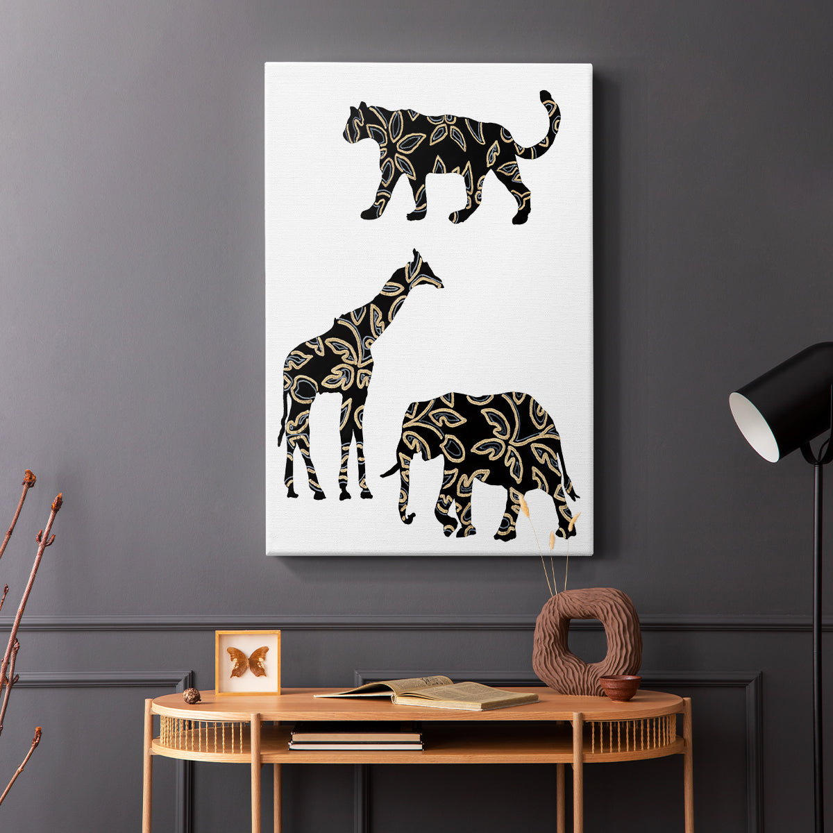 Ornamental Safari Animals III - Canvas Art Print