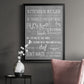 Neutral Kitchen Rules - Modern Framed Canvas Print