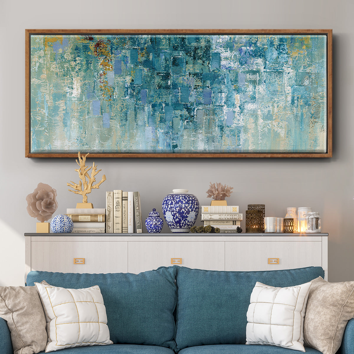 I Love the Rain - Floater Framed Canvas Print