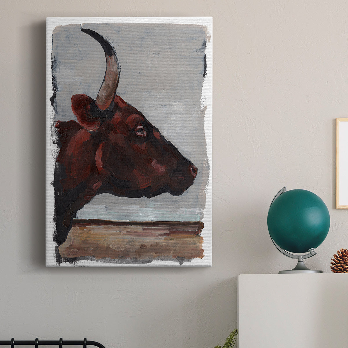 Cattle View II Premium Gallery Wrapped Canvas - Ready to Hang