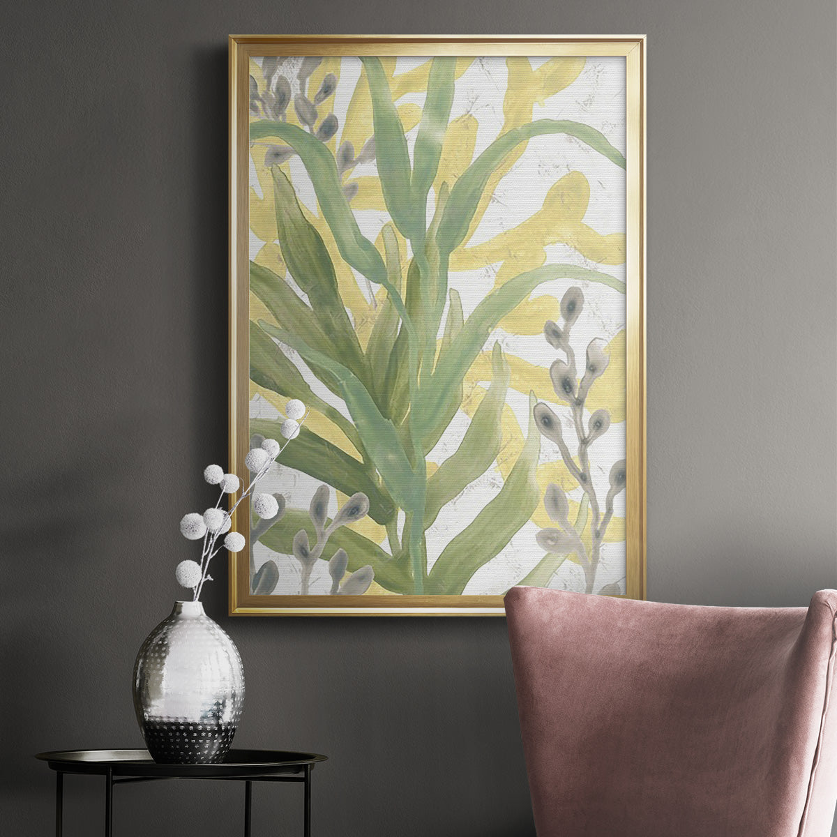 Sea Grass Fresco IV - Modern Framed Canvas Print