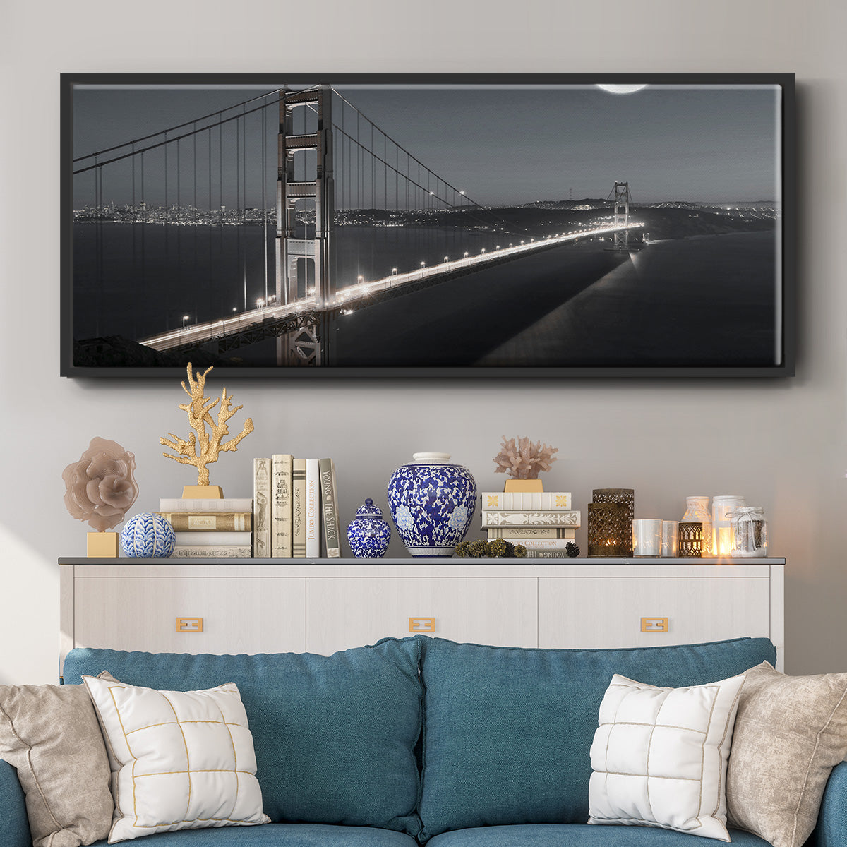 Moonrise - Floater Framed Canvas Print