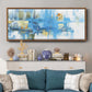 Metro Blue - Floater Framed Canvas Print