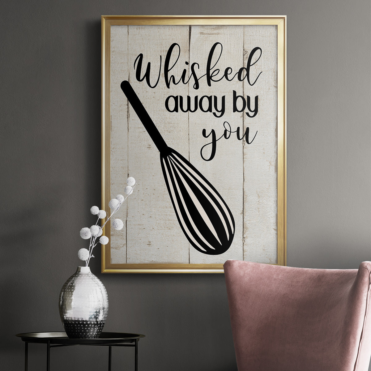 Whisked Away - Modern Framed Canvas Print