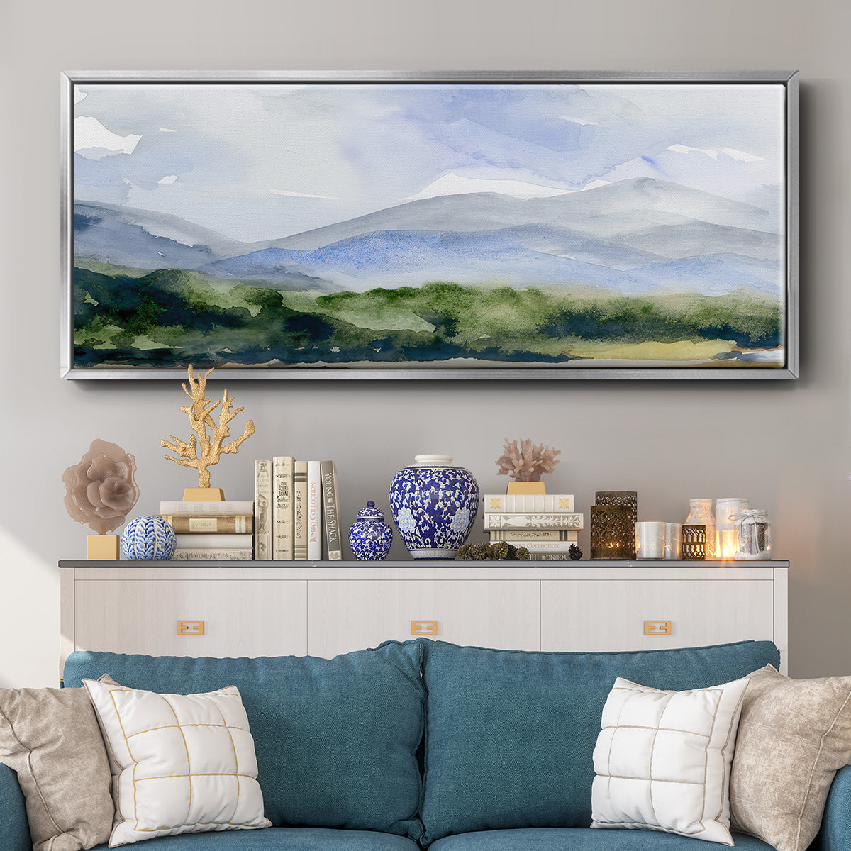 Blue Ridge II - Floater Framed Canvas Print