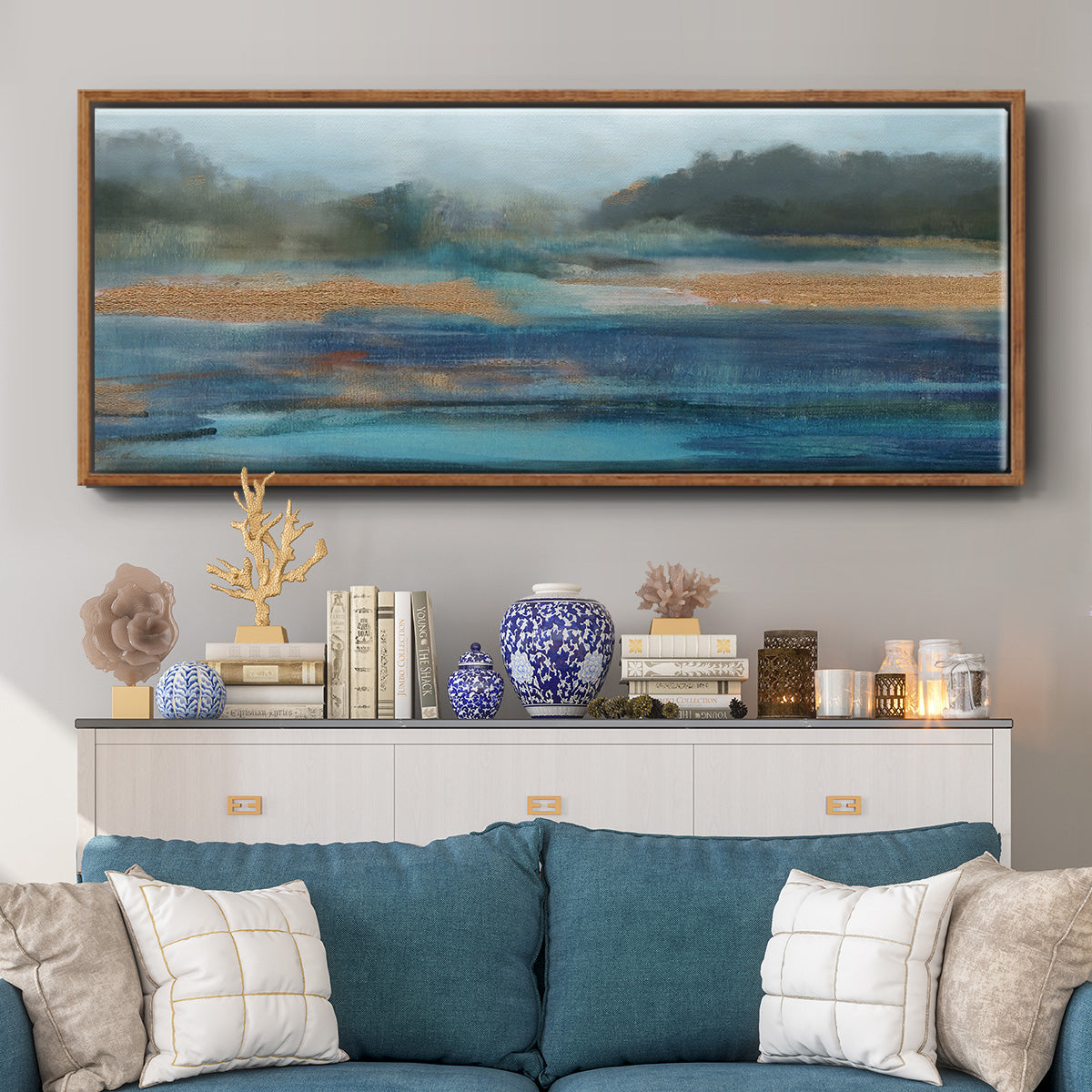 Cold Spring - Floater Framed Canvas Print