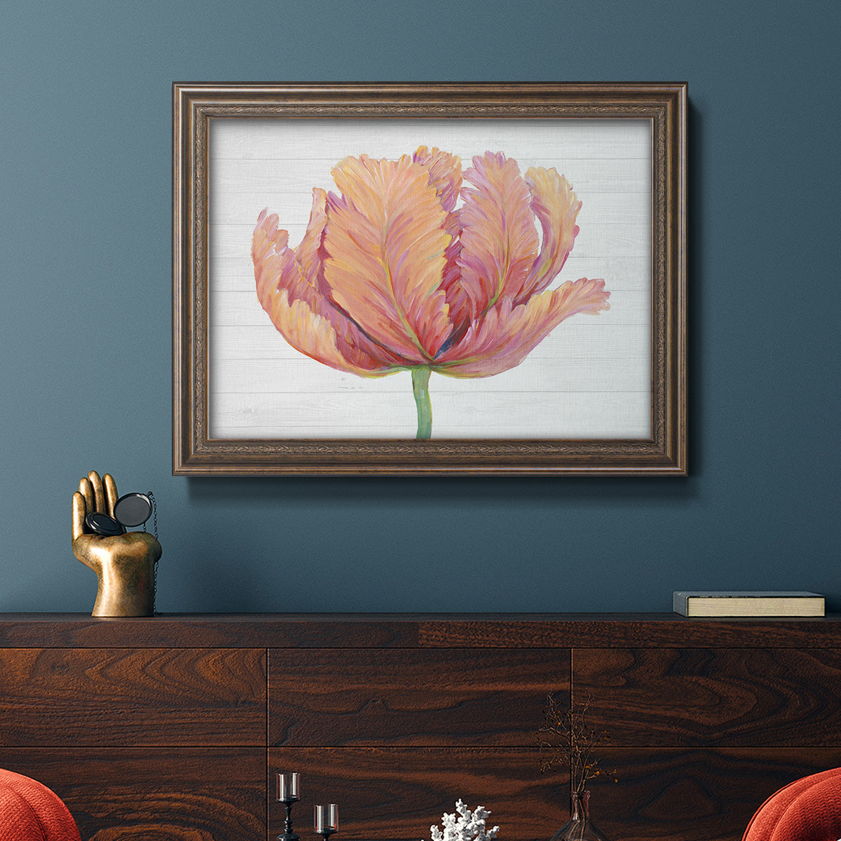 Single Pink Bloom I Premium Framed Canvas- Ready to Hang