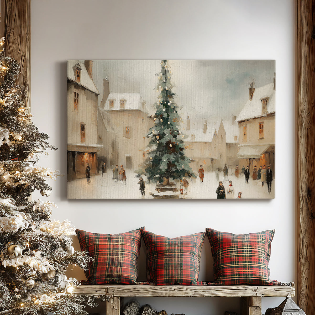 Tinsel-Gold Fir at Eve - Canvas Art Print