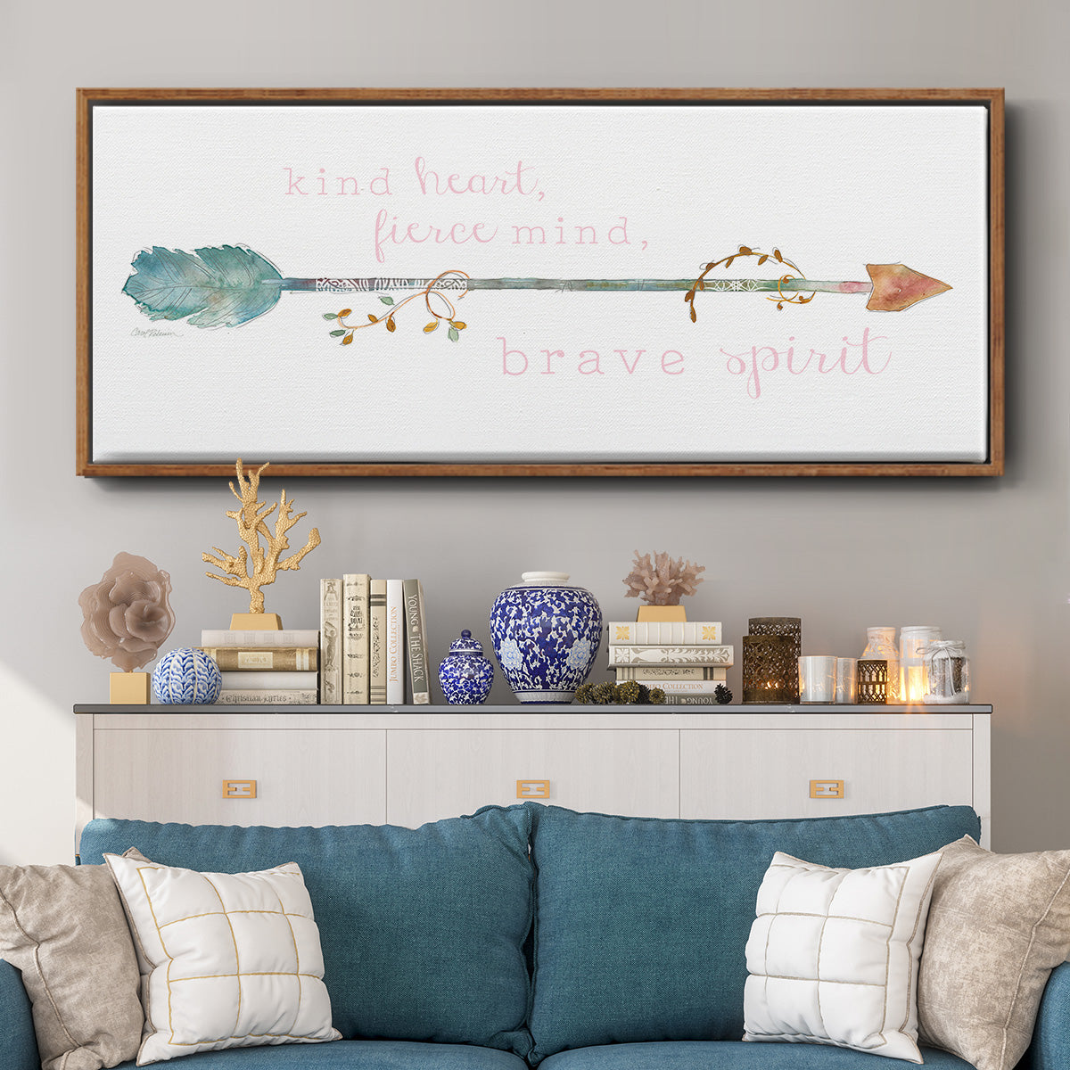 Brave Spirit - Floater Framed Canvas Print