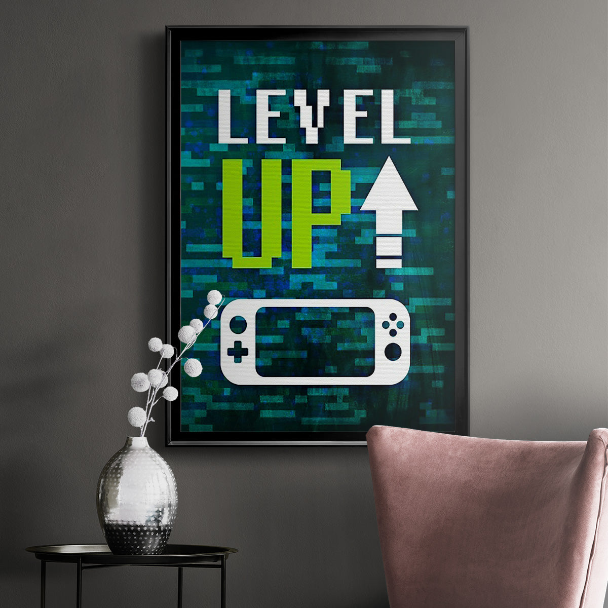 It's Game On III - Modern Framed Canvas Print