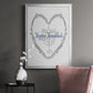 Hanukkah Heart - Modern Framed Canvas Print