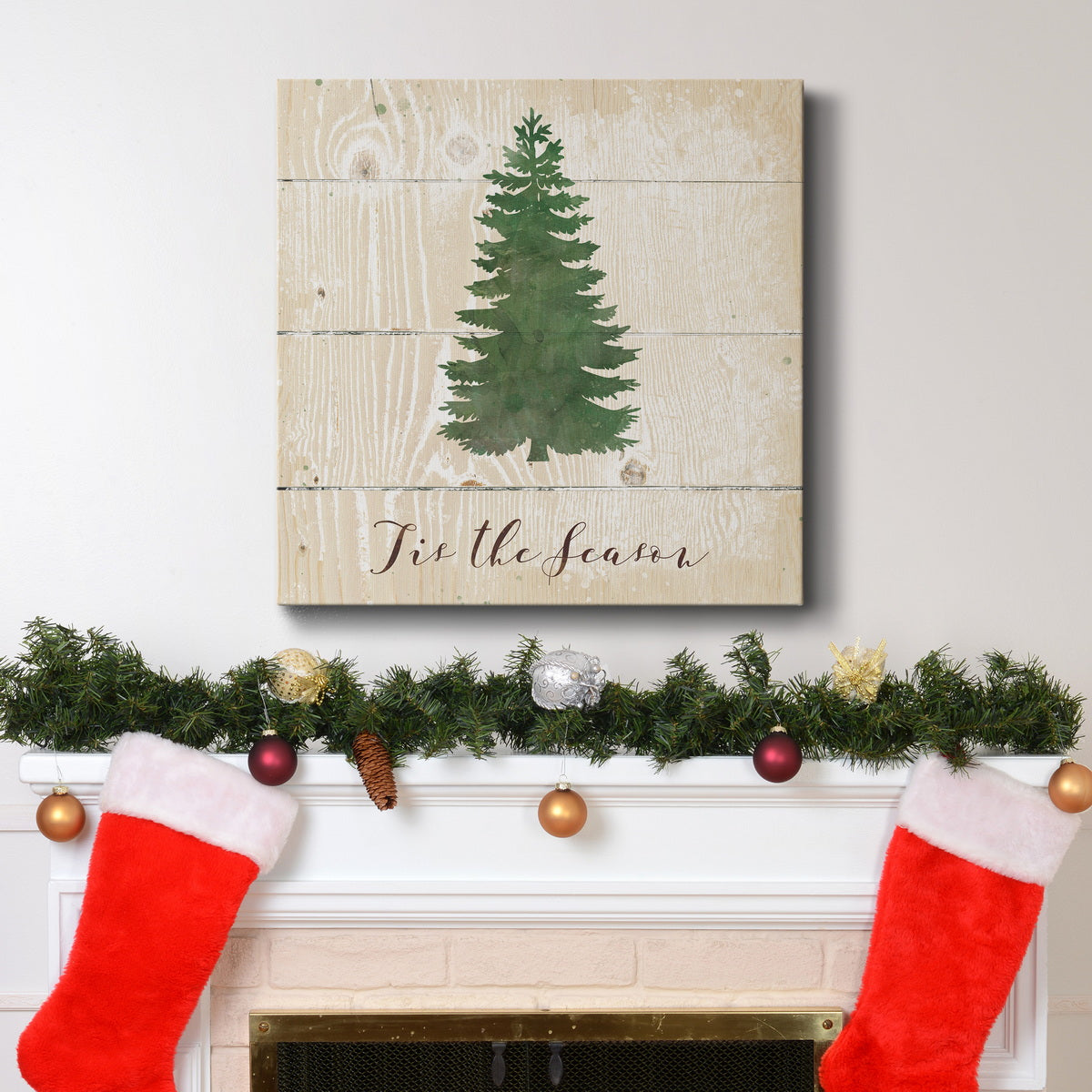 Tis the Season Pine-Premium Gallery Wrapped Canvas - Ready to Hang