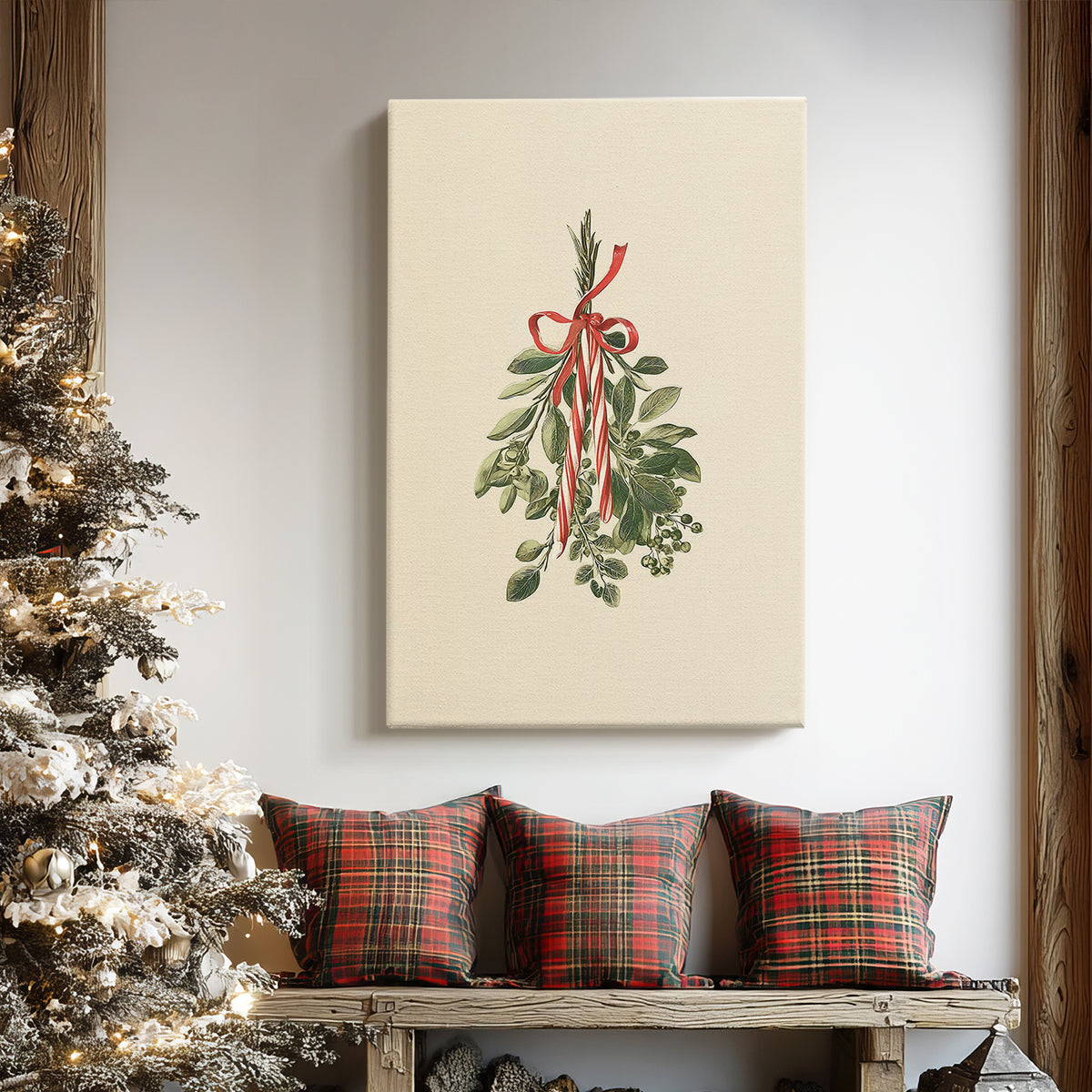 Tinsel-Gold Village Lane - Canvas Art Print