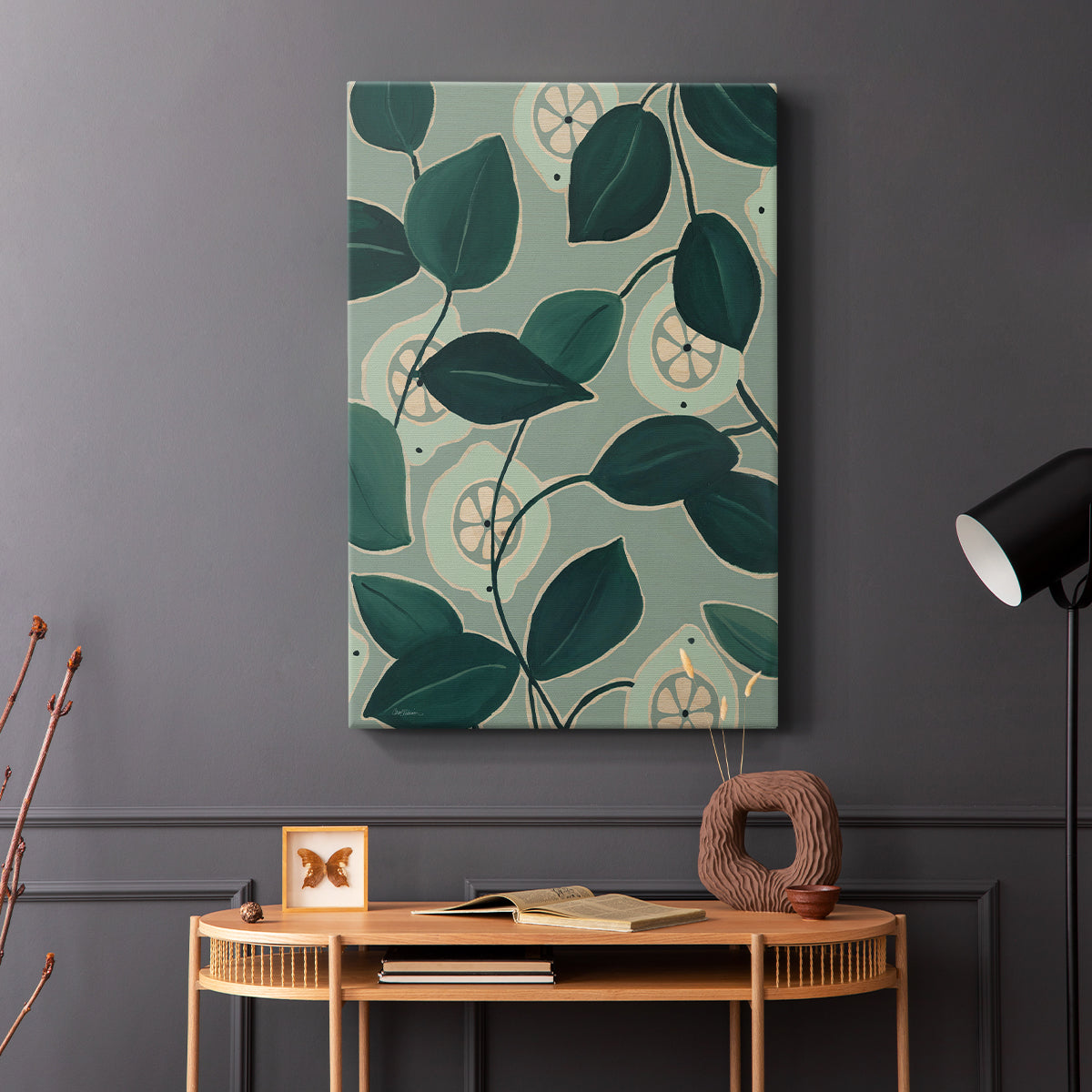 Monochrome Limes - Canvas Art Print