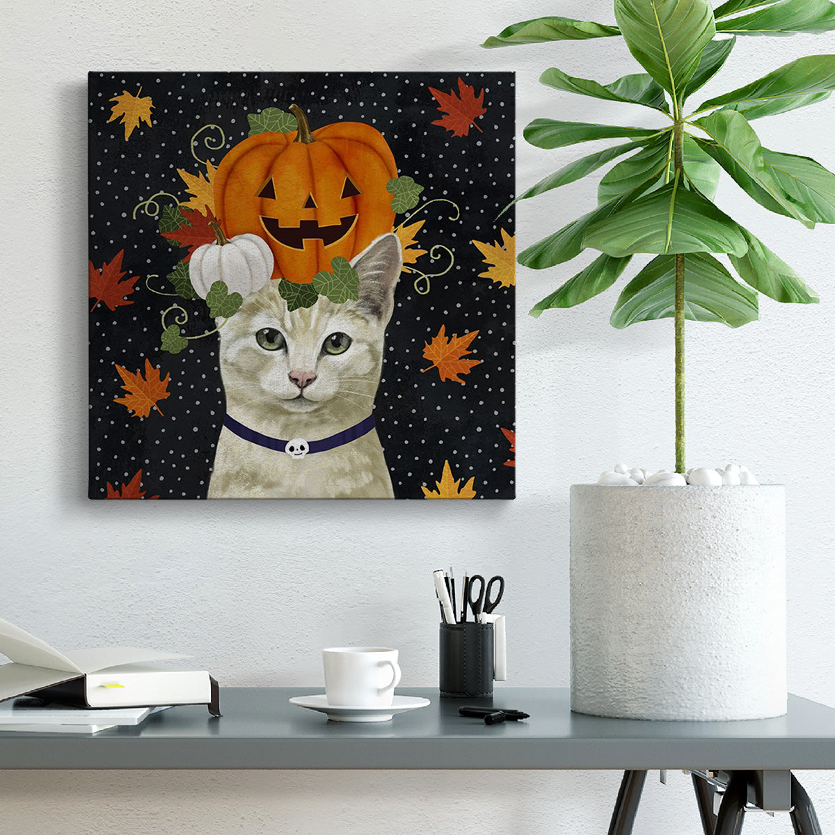 Halloween Cat I-Premium Gallery Wrapped Canvas - Ready to Hang