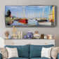 Pleasure Boats at Argenteuil - Floater Framed Canvas Print