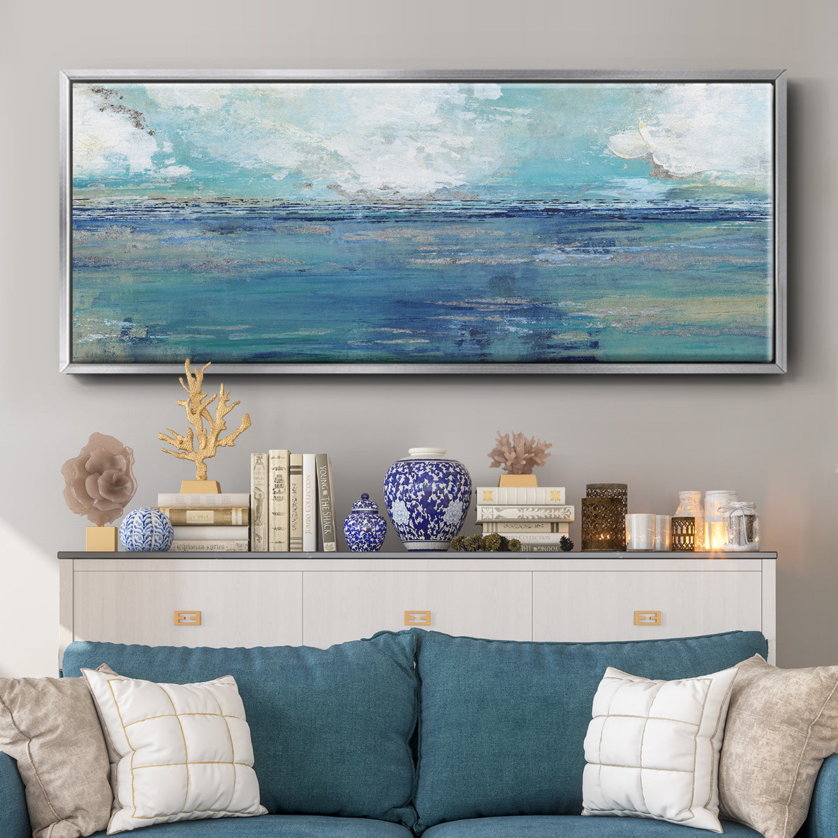 Oceans Away - Floater Framed Canvas Print