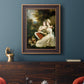 Classical portrait of the Frankland sisters by John Hoppner in an ornate bronzed mahogany wood frame displayed in a dark-toned interior setting.