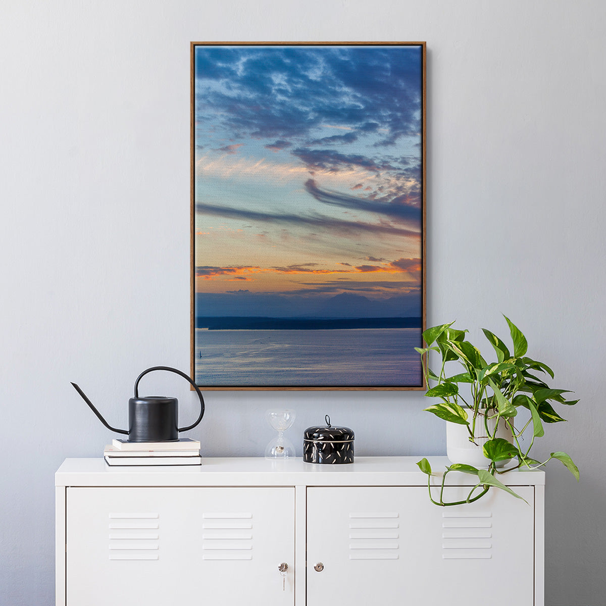 Cloud Variations - Framed Premium Gallery Wrapped Canvas L Frame - Ready to Hang