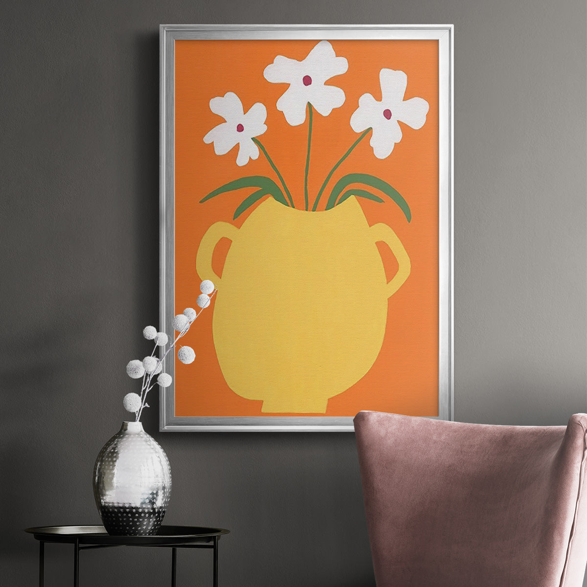 Modern Blooms II - Modern Framed Canvas Print