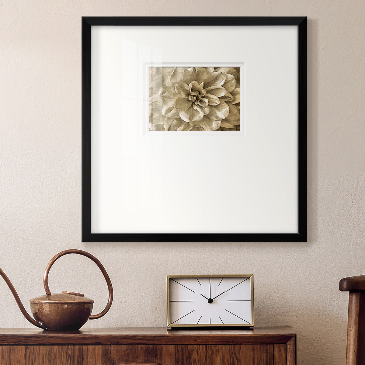 Neutral Wall Flower III Premium Framed Print Double Matboard