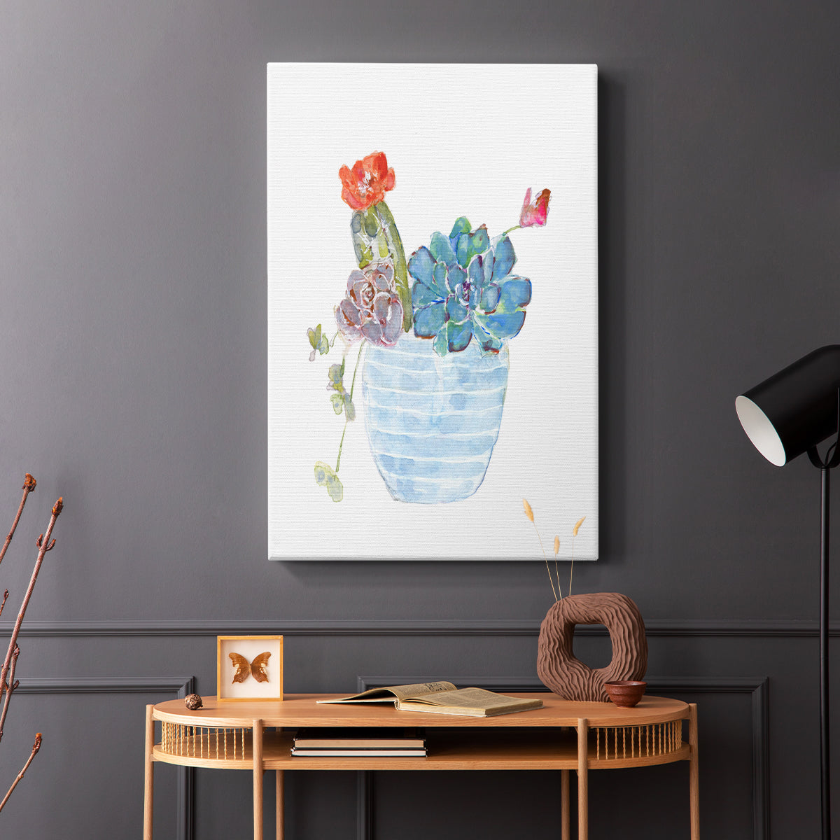 Cactus and Succulent Blooms I - Canvas Art Print