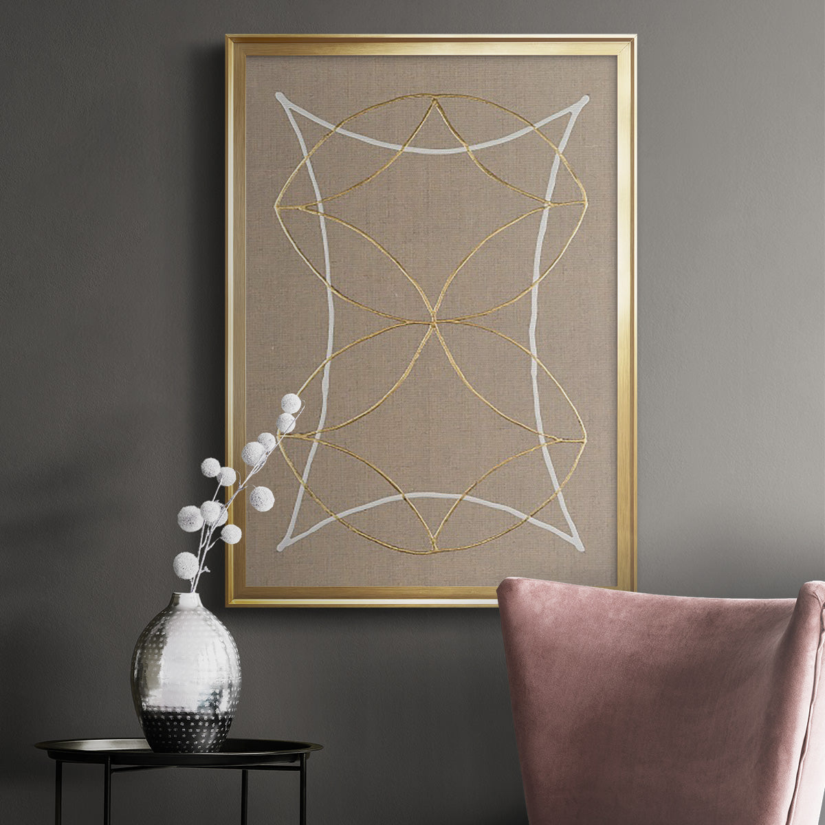 Hyperbola I - Modern Framed Canvas Print