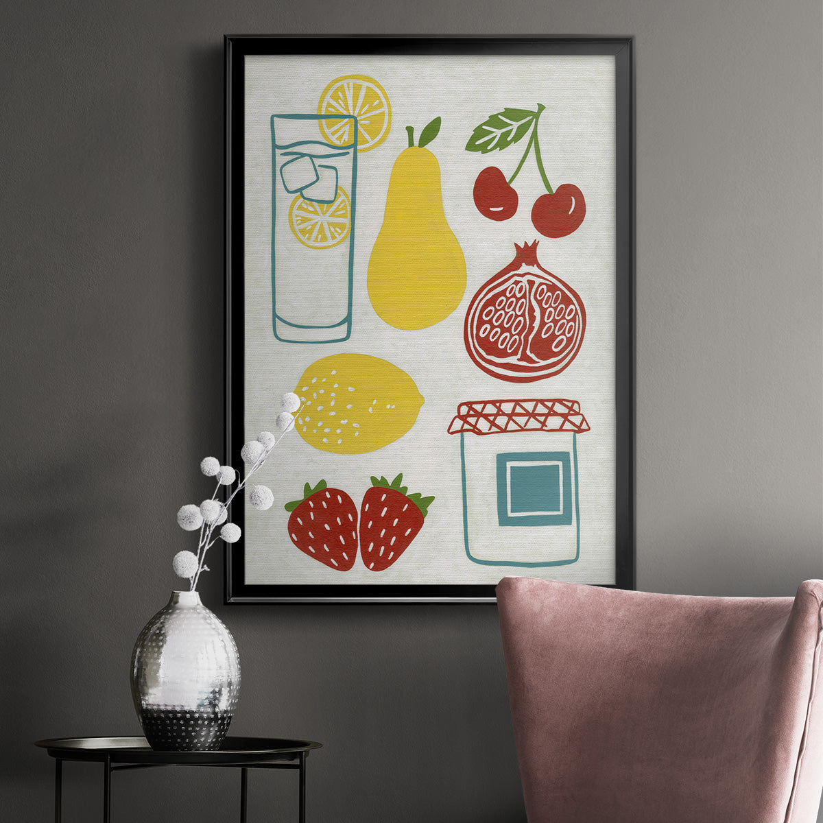 Sunday Picnic - Modern Framed Canvas Print