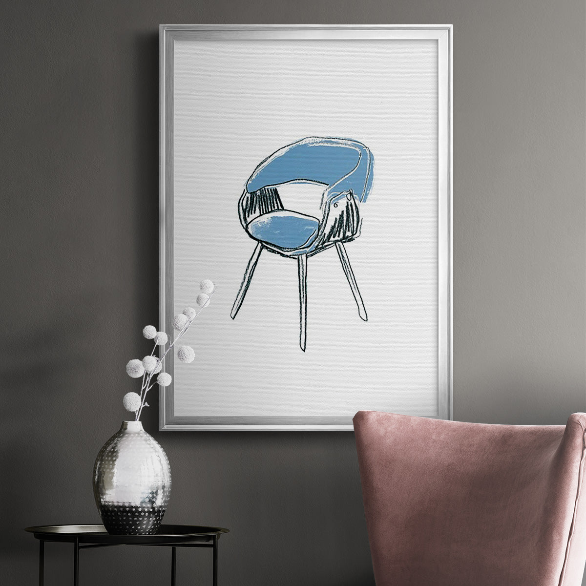 Take a Seat I - Modern Framed Canvas Print