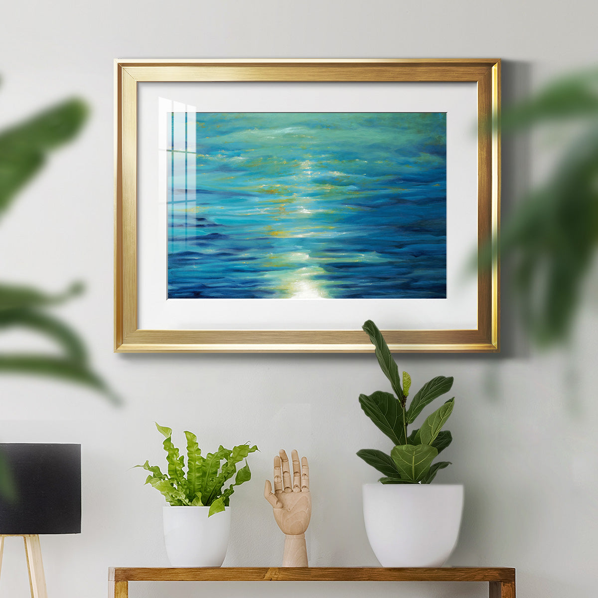 Deep Blue Premium Framed Print - Ready to Hang