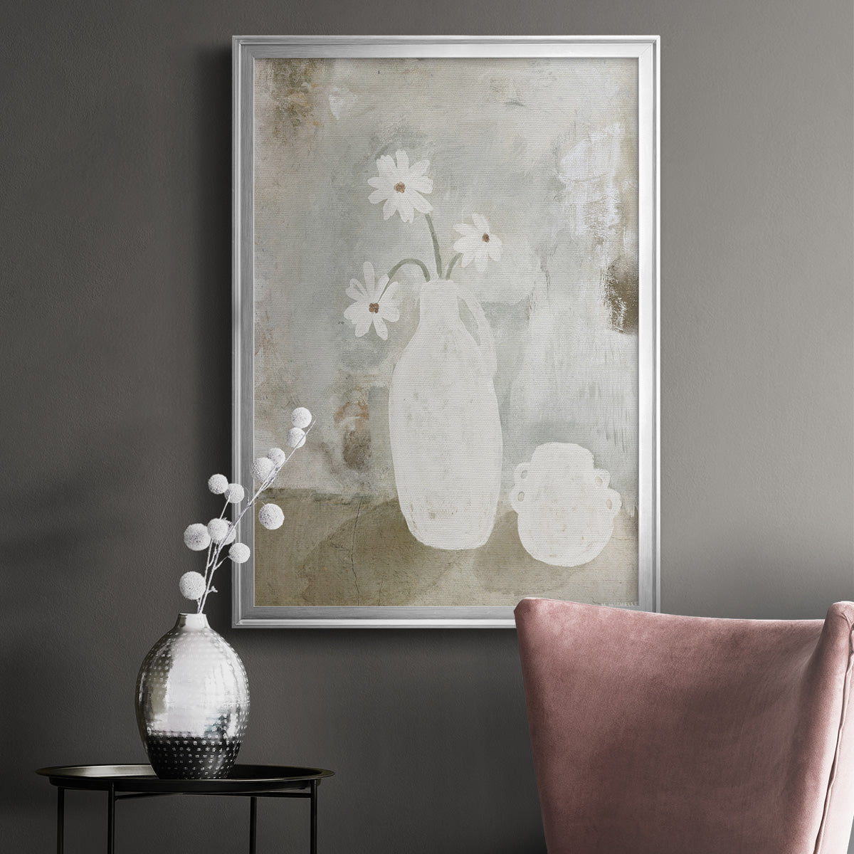 Sunday Blooms - Modern Framed Canvas Print