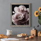 Rose Noir II - Premium Canvas Framed in Barnwood - Ready to Hang