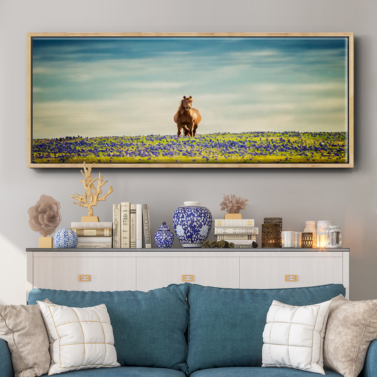 Sunlit Midwest II - Floater Framed Canvas Print