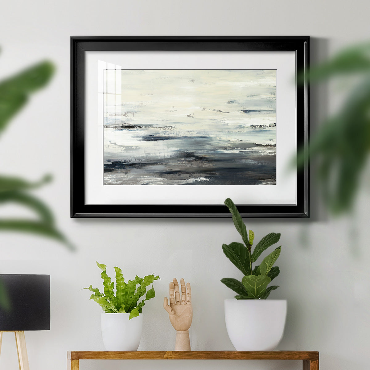 On The Stormy Seas - Modern Framed Art Print