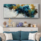 Teal Splat  - Floater Framed Canvas Print