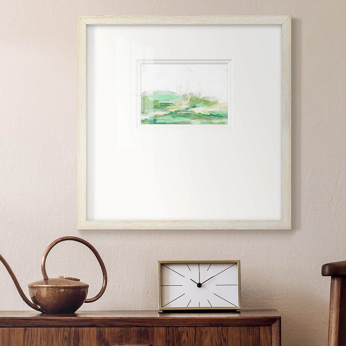 Green Mist Vista I Premium Framed Print Double Matboard