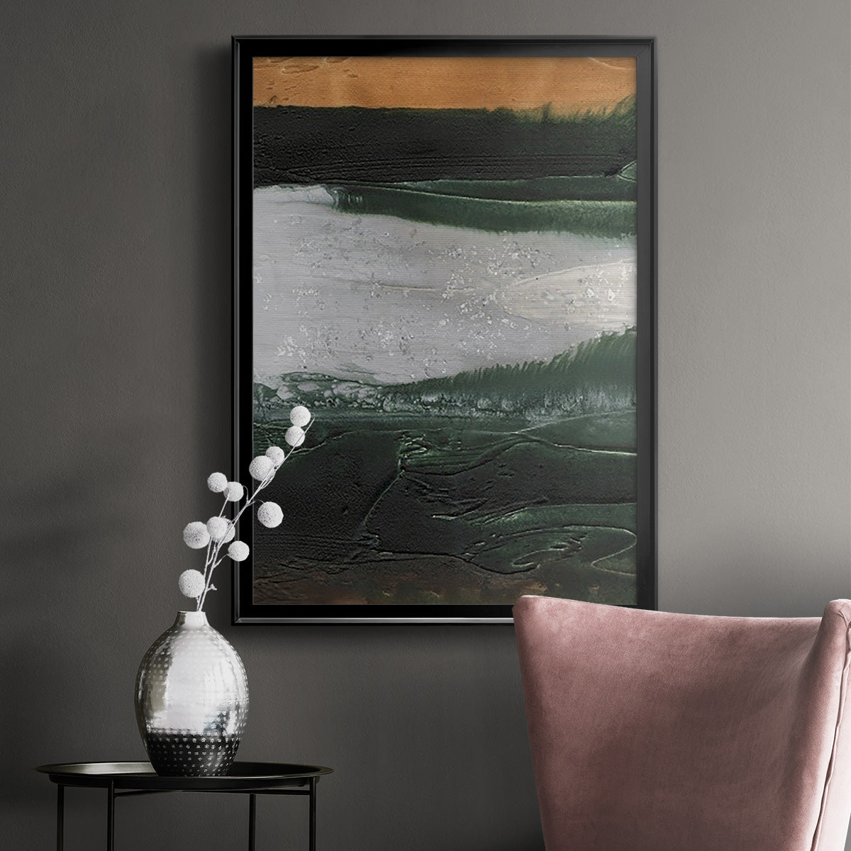 Embellished Coastal Plain II - Modern Framed Canvas Print