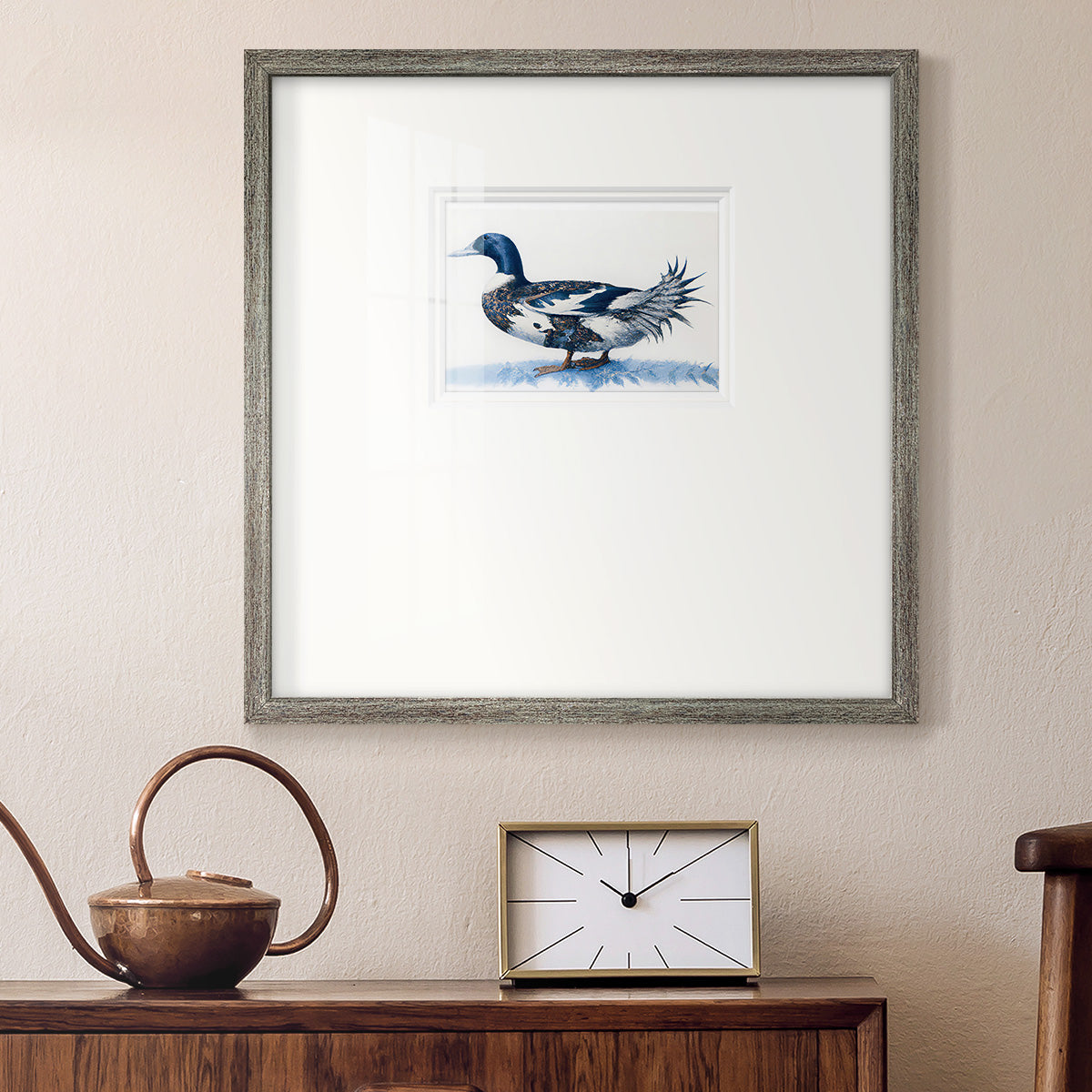 Mallard Blue II - Double Matboard Framed Print