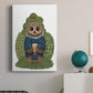 Latte Owl in Sweater - Canvas Art Print