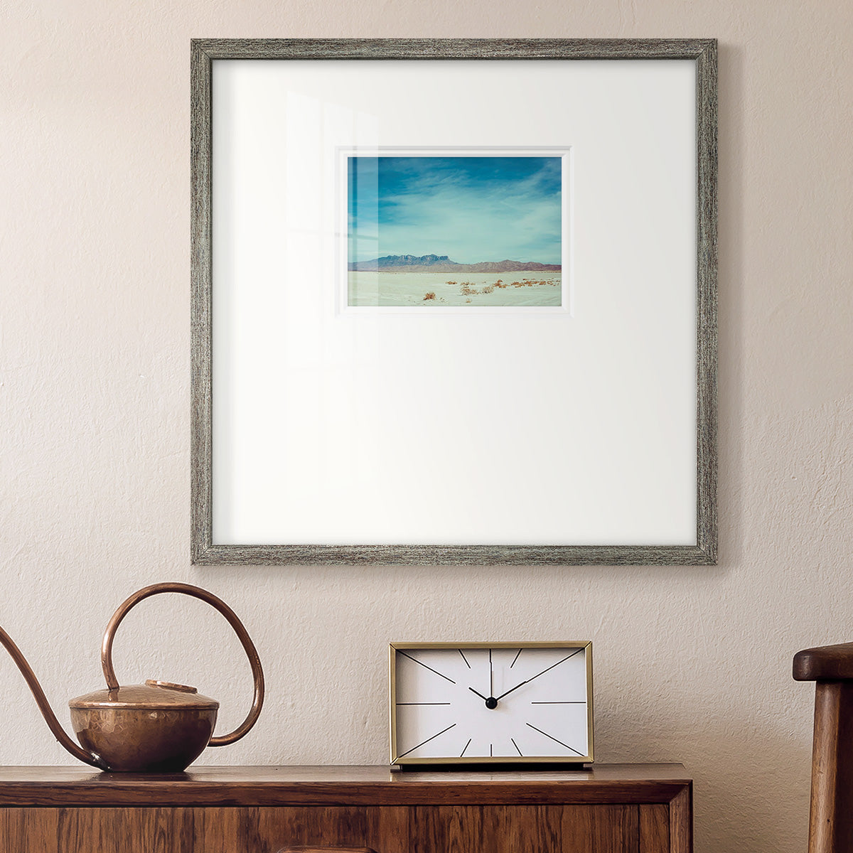 Salt Flat Walk II Premium Framed Print Double Matboard